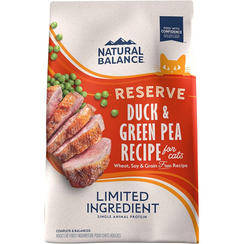 Natural Balance Reserve Grain Free Duck & Green Pea Dry Cat Food 4lb - Poudre Pet and Feed Supply